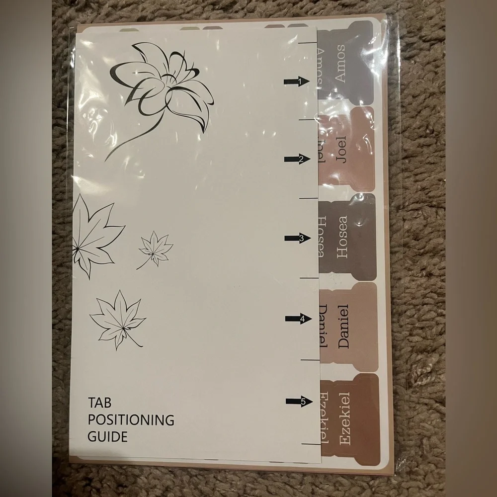 Tab Positioning Guide with Brown and Gray Tabs